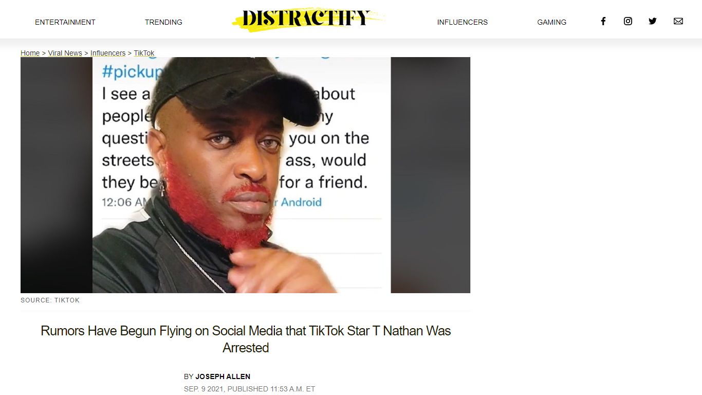 What Happened to T Nathan? Is the TikTok Star Currently ... - Distractify