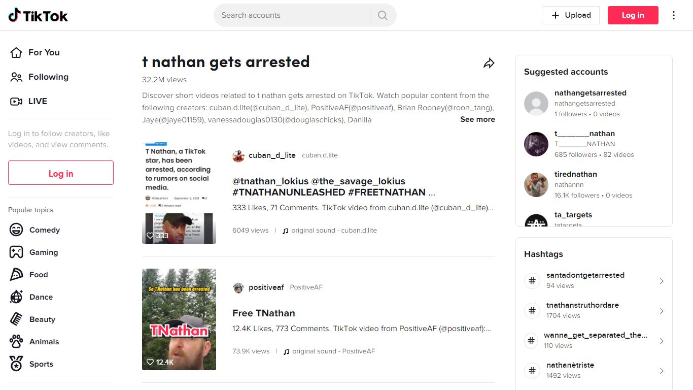 Discover t nathan gets arrested 's popular videos | TikTok